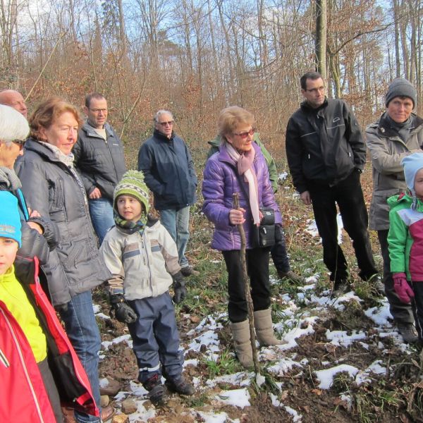 Wald-Exkursion mit Güst Erni (Foto: Erika Gisler)