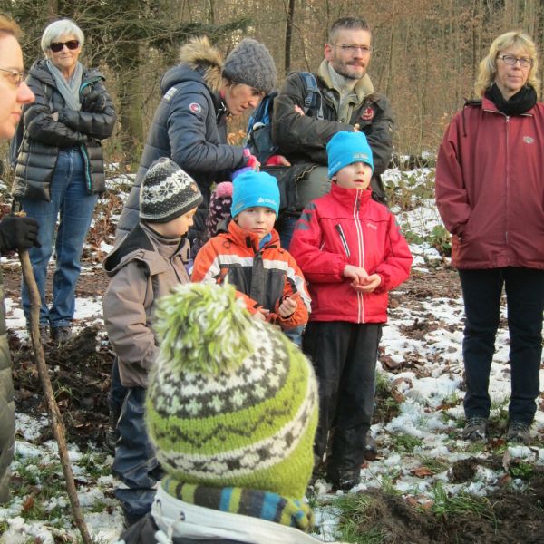 Wald-Exkursion mit Güst Erni (Foto: Erika Gisler)